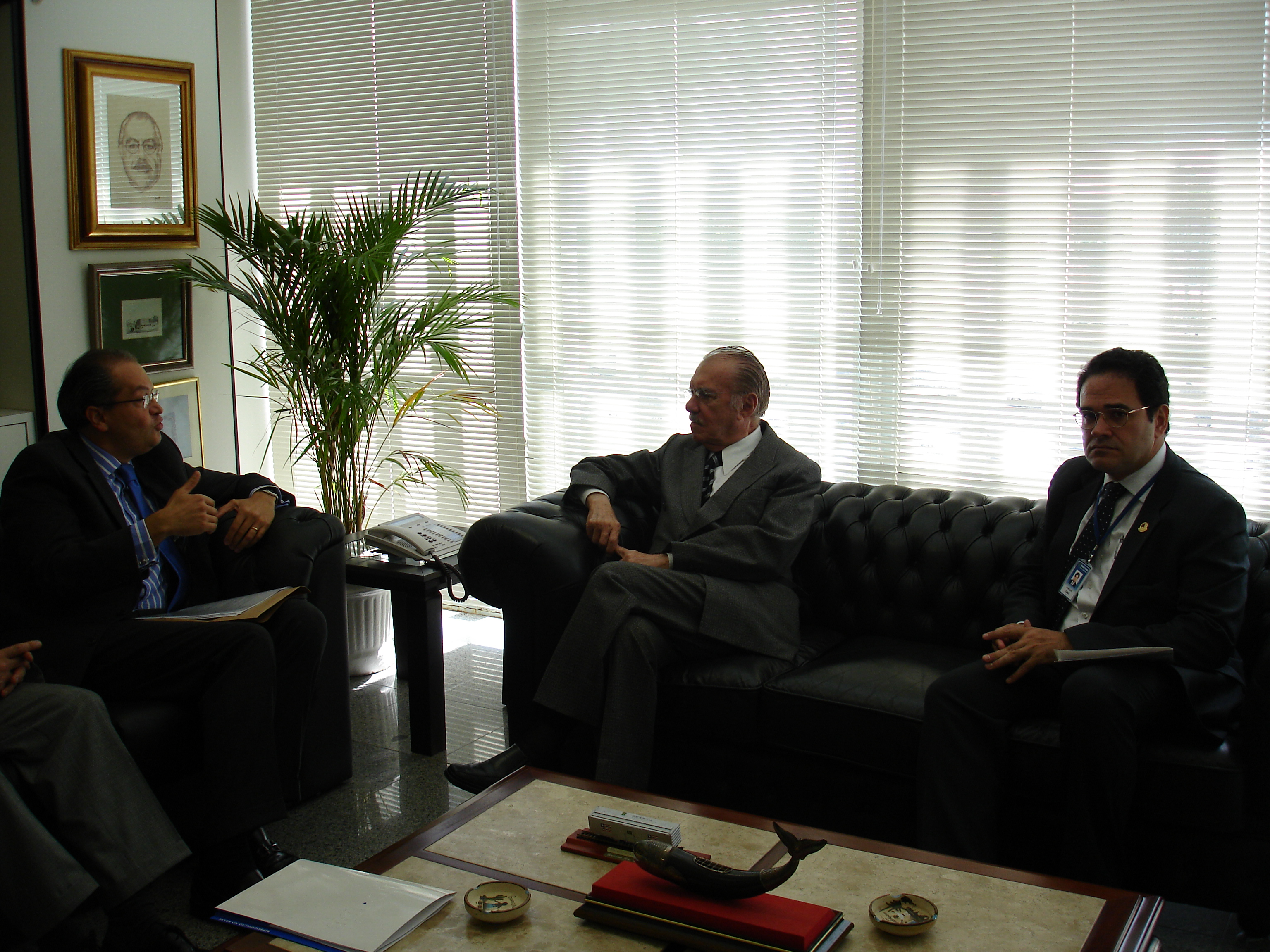 INSTITUCIONAL - Presidente Sarney reafirma apoio ao Interlegis, em encontro com representantes do BID