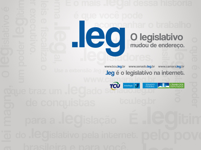 Senado, Câmara e TCU adotam oficialmente o domínio .leg.br