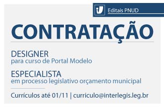 Contratações temporárias: designer para curso de Portal Modelo e especialista em Legislação Orçamentária Municipal